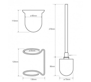 Туалетный ершик Bemeta Neo 104113105