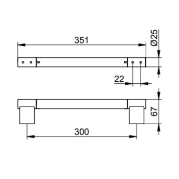 Поручень Keuco Plan 14907070000 нержавеющая сталь