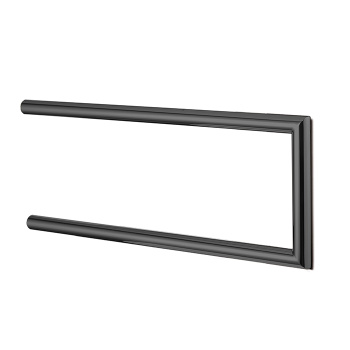 3SC Guy Полотенцедержатель двойной, неповоротный, плечо 30см, цвет: черный матовый GU29NO