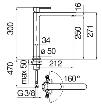 Смеситель для кухни Nobili Up UP94713CR хром
