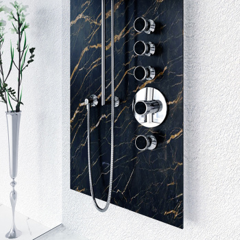 Смеситель для душа Jorger Valencia 638.40.460.040-51 благородная латунь/белая бирюза