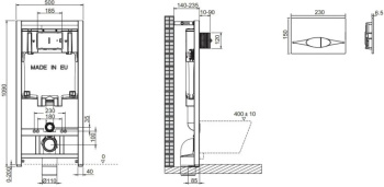 Исталляция с унитазом Jacob Delafon Brive E21733RU-00 белый