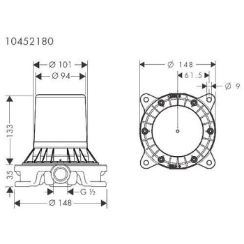 Смеситель для ванны Hansgrohe 75445670S черный