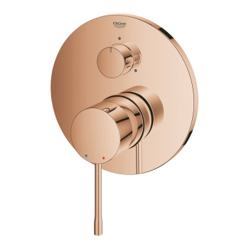 Внешняя часть смесителя для ванны GROHE Essence с переключателем на 3 положения, бронза, глянец 2409