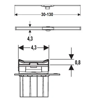 Душевой лоток Geberit CleanLine 20 154.451.KS.1 нержавеющая сталь