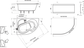 Акриловая ванна Ravak Rosa 150x105 CJ01000000