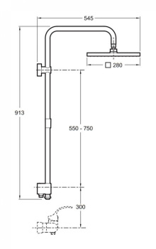 Душевая стойка Jacob Delafon EO (E11716-CP)