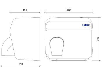 Сушилка для рук Nofer CYCLON (белая) 01101.W
