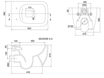 Унитаз подвесной Twist Scarabeo 5126TW c системой смыва TEOREMA 2.0