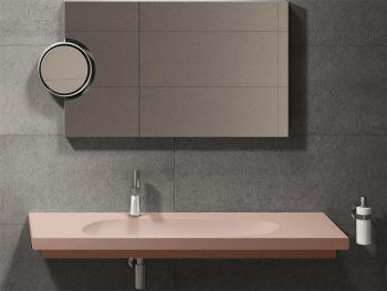 Раковина подвесная/накладная Cielo Enjoy EJLS140 CP 140 см розовый