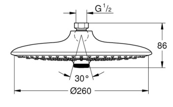 Верхний душ Grohe Euphoria 26455000 хром