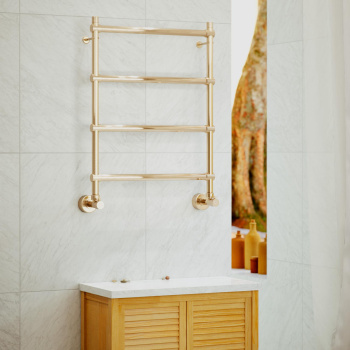 Полотенцесушитель водяной Margaroli Sole 4423703BGON 54x54 золото