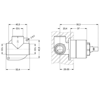 Внутренняя часть смесителя для гигиенического душа Jorger 649.20.237.000