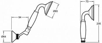 Душевой гарнитур Jacob Delafon Louise E24365-CP, хром