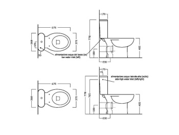 Чаша напольного унитаза Hatria Erika Pro Yxbq YXBQ01*