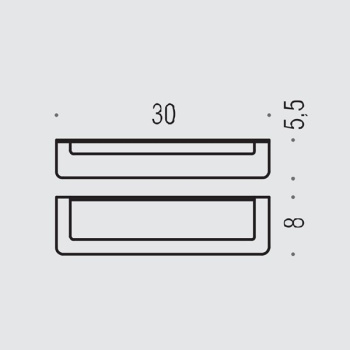 Полотенцедержатель Colombo Over 30см матовая сталь B7009.SS