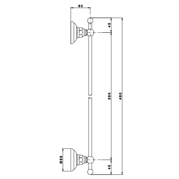 Полотенцедержатель Nicolazzi  CM45 1484CR