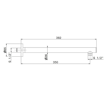 Настенный кронштейн круглый для верхнего душа OLE Kerama Marazzi черный матовый 27670KM.01.093