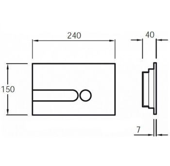 Кнопка смыва Jacob Delafon E4326-38R хром