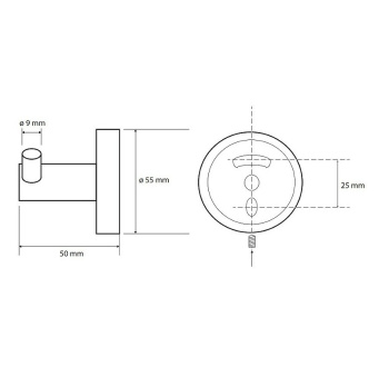 Крючок двойной Bemeta Graphit 156106032