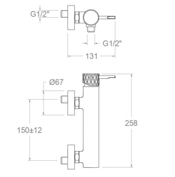 Смеситель для душа Ramonsoler Odisea joya графит 590801SGR