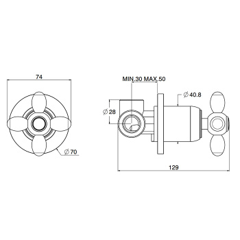 Переключатель Fima Carlo Frattini Olivia на 2 выхода, хром F5033/2CR