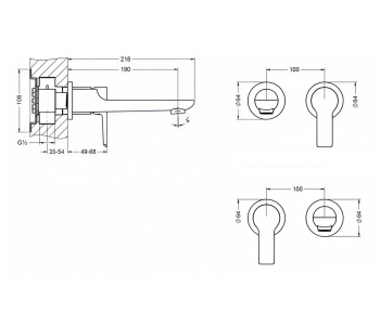 Смеситель для раковины Jorger Exal 632.20.360.065 платина