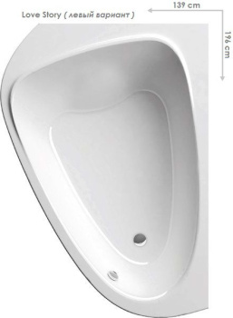 Акриловая ванна Ravak Love Story II 196x139 C751000000