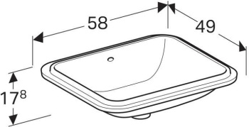 Раковина встраиваемая Geberit VariForm 500.764.01.2 белая