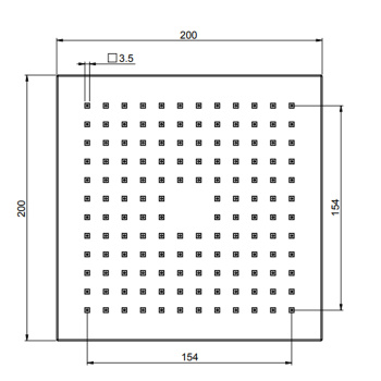 Верхний душ из ABS Fima Carlo Frattini Wellness 200х200, квадратный, хром F2445/2CR