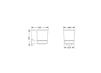 Стакан Jorger Valencia 638.00.036.035 матовое стекло/серебряный никель