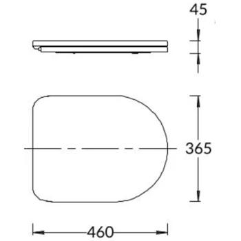 Сиденье POMPEI для напольного унитаза Kerama Marazzi белое глянцевое PO.seat.01\WHT