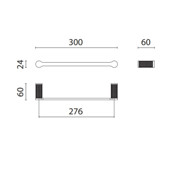 Полотенцедержатель Oasis Defile 300 хром 0AGD006CR