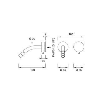 Смеситель для ванны CЕА Design Giotto Plus GIO 79 S с гибким изливом сталь