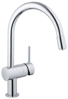 Смеситель однорычажный для мойки, GROHE Minta, с выдвижным изливом, хром, 32918000