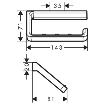 Axor Universal Держатель для туалетной бумаги без крышки, подвесной, цвет: хром 42846000