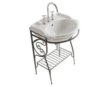 Консоль с раковиной напольная Globo Paestum 62х52см, на 3 отв., met.antico PA127 met.antico