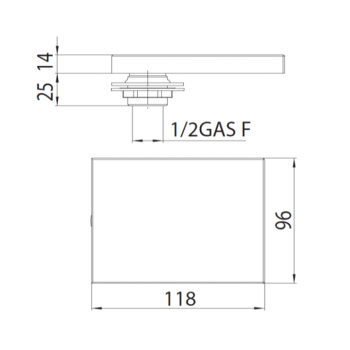 Bossini Cascata Каскадный изилив, 96х118см., латунь. цвет: хром E86906.030
