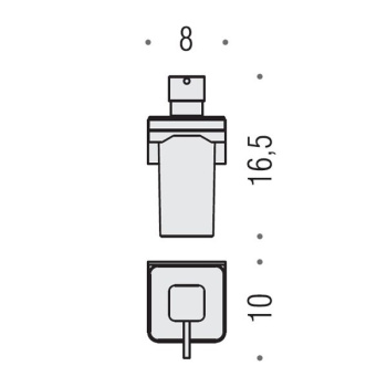 Дозатор для жидкого мыла Colombo Forever подвесной, хром/матовое стекло B9333.CR-VAN