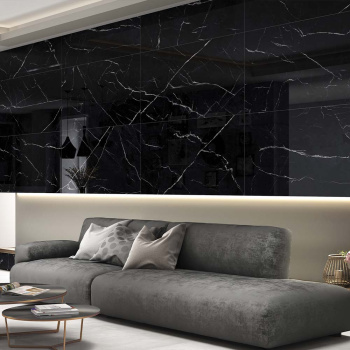 Керамогранит Art Natura Ceramica Marmo Nero Marquina 60x1200.9 Black Panther