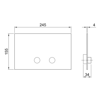 Клавиша смыва Fantini Af/21 для GEBERIT SIGMA8, SIGMA12, золото плюс 91 01 8402