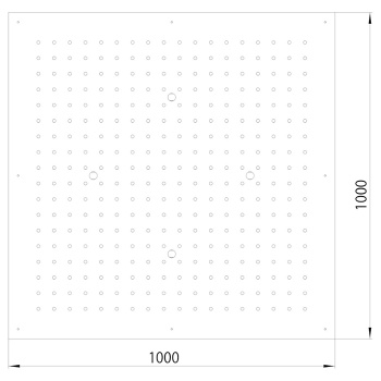 BOSSINI DREAM-XL CUBE Верхний душ 1000 x 1000 мм, цвет: хром WI0376.030