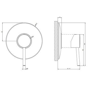 Смеситель для душа Gessi Emporio Via tortona 18761.299 Matte Black