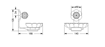 Мыльница Jorger Florale Crystal 600.00.007.000 chrome