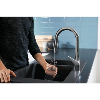 Смеситель для кухни hansgrohe Talis M51, 160, 2jet 73850800 с вытяжным душем сталь