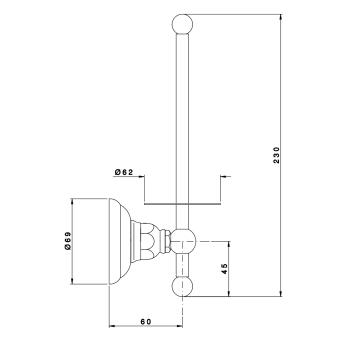 Бумагодержатель вертикальный Nicolazzi Accessori тёмная бронза 1497DB