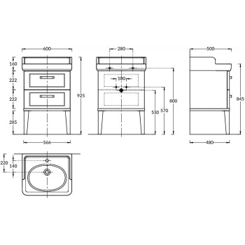 Тумбанапольная сящикамикамео бежевый глянцевый Kerama Marazzi Pompei PO.M.60.2\CAM камео бежевый глянцевый