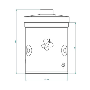 Банка керамическая с крышкой THG Capucine Vert Decor Platine A7E-A02-4611 белый