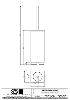 Ершик для унитаза Gessi Rettangolo 20843.149 Finox Brushed Nickel