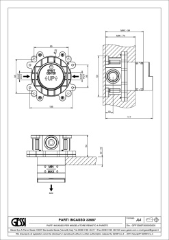 Скрытая часть смесителя Gessi Goccia 33687.031 Chrome